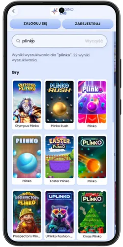 Kliknij przycisk pobierania Plinko